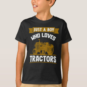 T-shirt Juste un garçon qui aime les tracteurs Anniversai