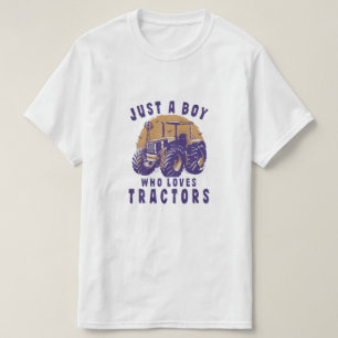 T-shirt Juste un garçon qui aime les tracteurs et les cami