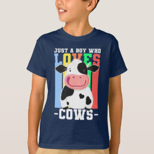 T-shirt Juste Un Garçon Qui Aime Les Vaches