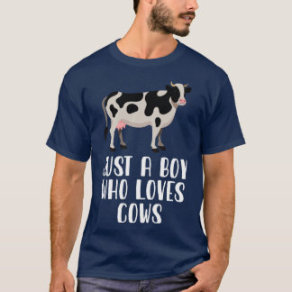 T-shirt Juste un garçon qui aime les vaches 1