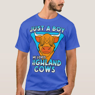 T-shirt Juste Un Garçon Qui Aime Les Vaches Highland 1