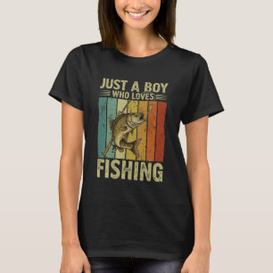 T-shirt Juste un garçon qui aime l'humour de pêche au bass