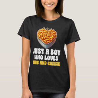 T-shirt Juste un garçon qui aime Mac & Cheese American Mac
