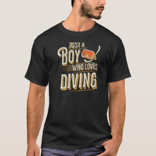 T-shirt Juste Un Garçon Qui Aime Plonger Divemaster Plonge