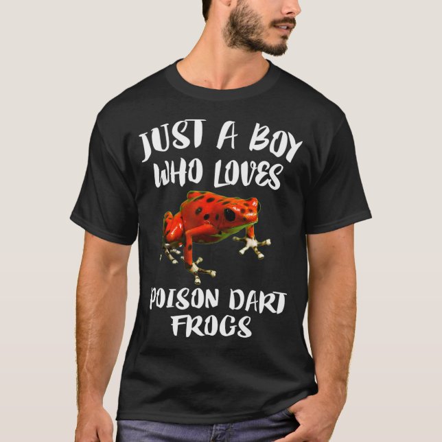 T-shirt Juste Un Garçon Qui Aime Poison Dart Frogs Cadeau (Devant)