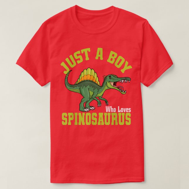 T-shirt Juste Un Garçon Qui Aime Spinosaurus I Kids Spinos (Design devant)