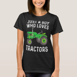 T-shirt Juste Un Garçon Qui Aime Tracteurs Funny Tractor F
