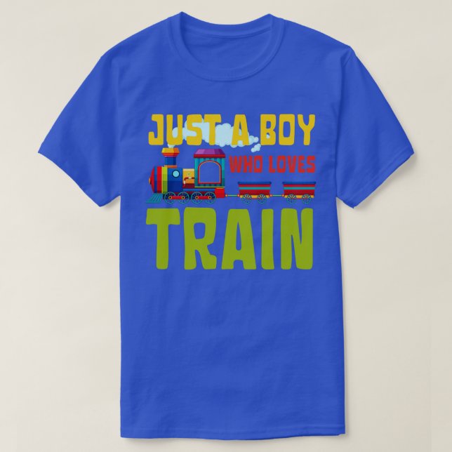 T-shirt Juste un garçon qui aime Train 1 (Design devant)