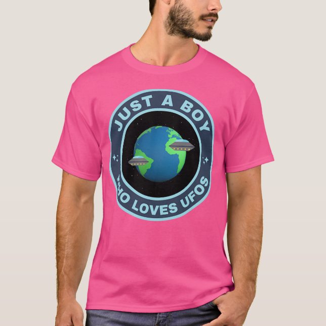 T-shirt Juste un garçon qui aime Ufos (Devant)