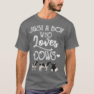 T-shirt Juste un garçon qui aime Vaches drôle Livestock Ca