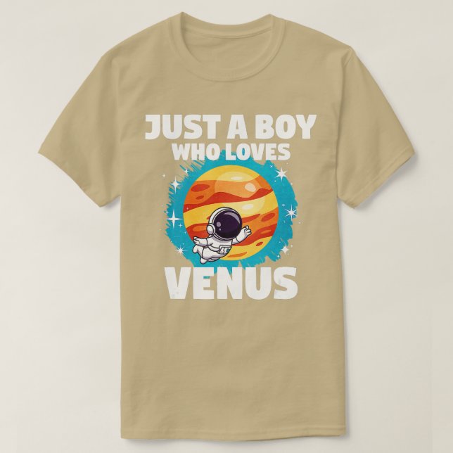 T-shirt Juste un garçon qui aime Vénus (Design devant)