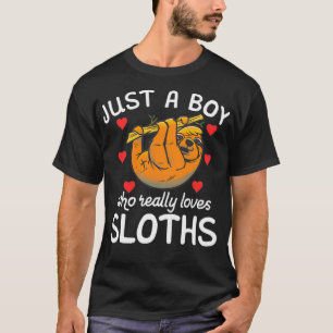 T-shirt Juste un garçon qui aime vraiment Sloth paresseux