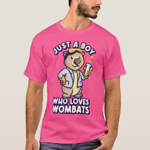 T-shirt Juste un garçon qui aime Wombats Wombat Animal Mar