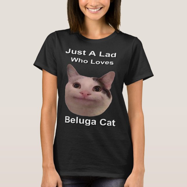 T-shirt Juste un gars qui aime Beluga Cat (Devant)