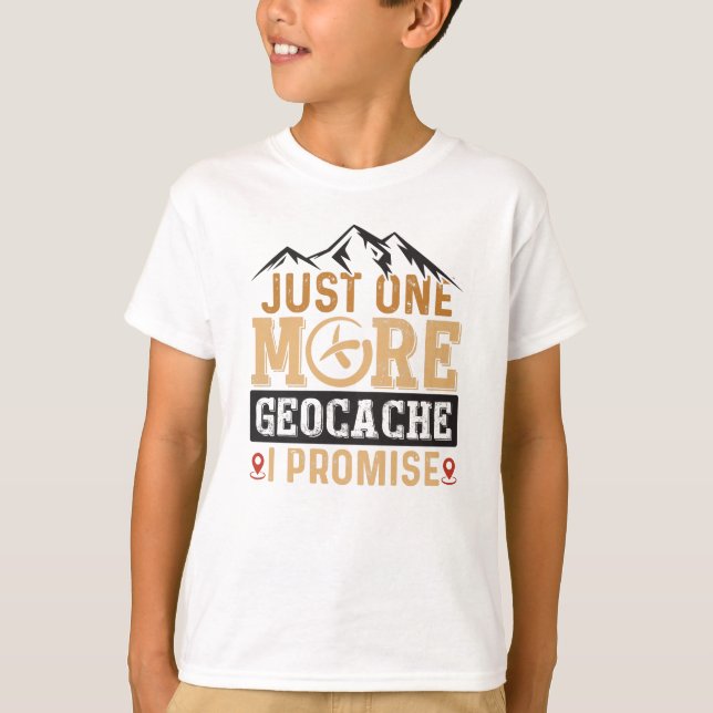 T-shirt Juste un geocache de plus je promets - distancer (Devant)