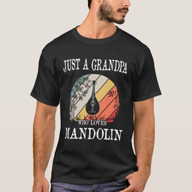 T-shirt Juste Un Grand-Père Qui Aime Le Cadeau Mandolin (Devant)