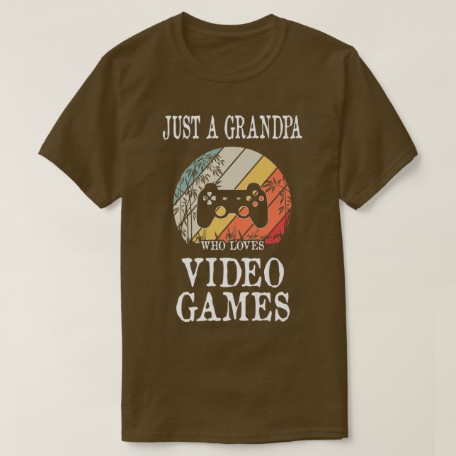 T-shirt Juste Un Grand-Père Qui Aime Les Jeux Vidéo Premiu (Design devant)