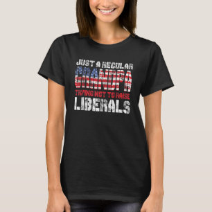 T-shirt Juste Un Grand-Père Régulier Essayant De Ne Pas Él