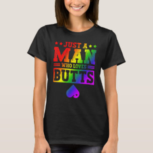 T-shirt Juste un homme qui aime les boutons LGBTQ Gay Rain