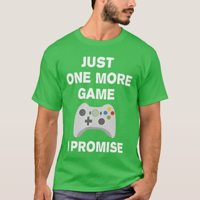 T-shirt Juste un jeu de plus je promets Funny Gaming boy (Devant)