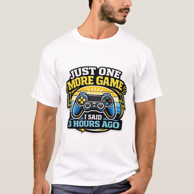 T-shirt Juste un jeu de plus Retro Sunset (Devant)