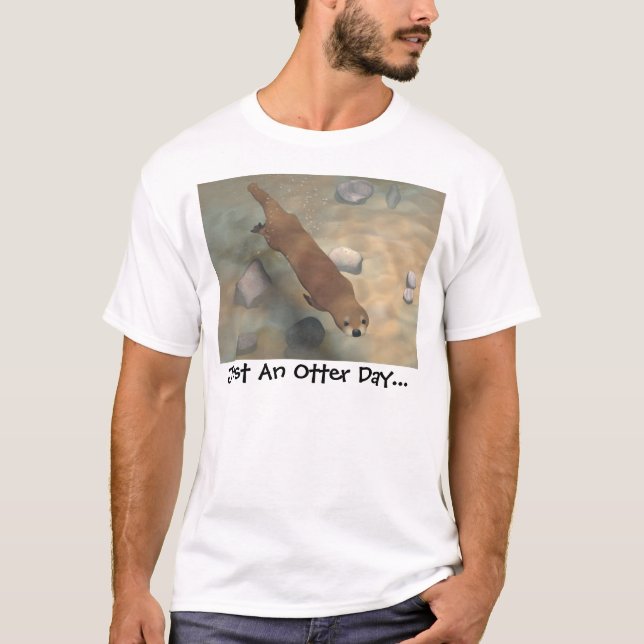 T-shirt Juste un jour de loutre… (Devant)