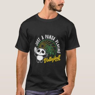 T-shirt Juste un panda jouant au volley-ball Animal