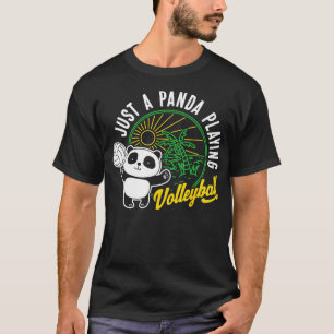 T-shirt Juste Un Panda Jouant Volleyball Amusant Amoureux