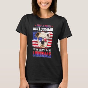T-shirt Juste un papa bouledogue fier Merica chien patriot