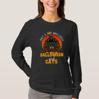 T-shirt Juste un papa qui aime Halloween et les chats Chat