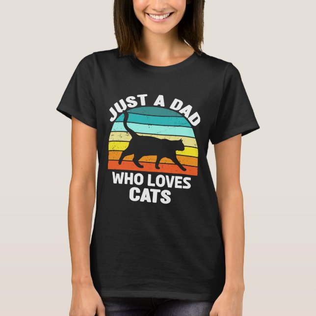 T-shirt Juste un papa qui aime les chats Propriétaire de c (Devant)