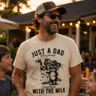 T-shirt Juste un papa qui est revenu avec le raton laveur