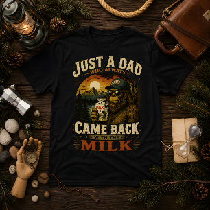 T-shirt Juste un papa qui revient toujours avec du lait Ré