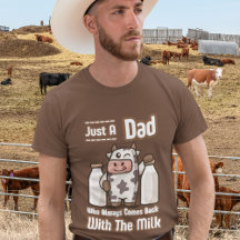 Juste un papa vache drôle avec du lait papa plaisa