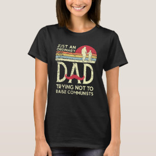 T-shirt Juste Un Père Ordinaire Essayant De Ne Pas Élever