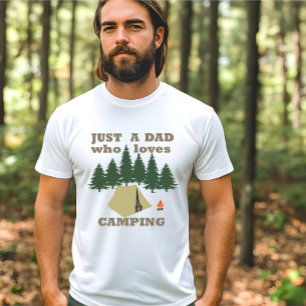 T-shirt Juste un père qui aime le camping et la randonnée