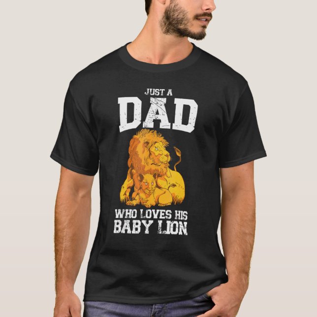 T-shirt Juste Un Père Qui Aime Son Bébé Lion Wilderness Sa (Devant)