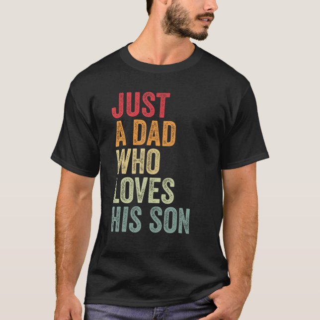 T-shirt Juste un père qui aime son fils, père son fils (Devant)