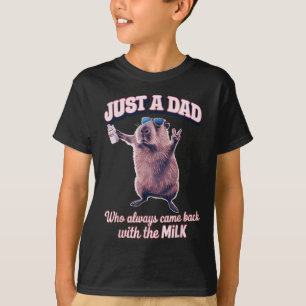 T-shirt Juste Un Père Qui Est Toujours Revenu Avec Le Lait