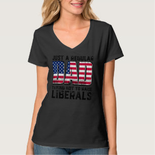 T-shirt Juste Un Père Régulier Essayant De Ne Pas Élever L