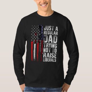 T-shirt Juste Un Père Régulier Essayant De Ne Pas Élever L