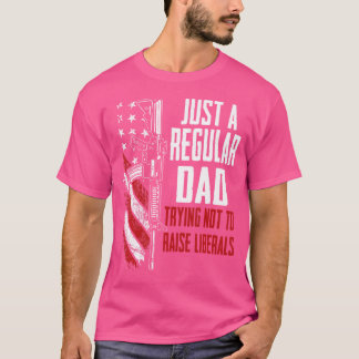 T-shirt Juste Un Père Régulier Essayant De Ne Pas Élever L