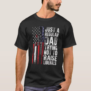 T-shirt Juste Un Père Régulier Essayant De Ne Pas Élever L