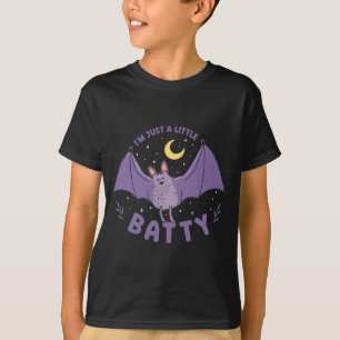 T-shirt Juste un peu fou Halloween Pun chauve-souris