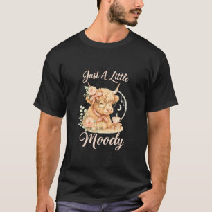T-shirt Juste Un Peu Lunatique Mignon Vache Highland Esthé