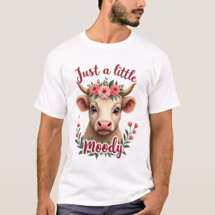 T-shirt Juste un peu lunatique vintage fleur de vache des 