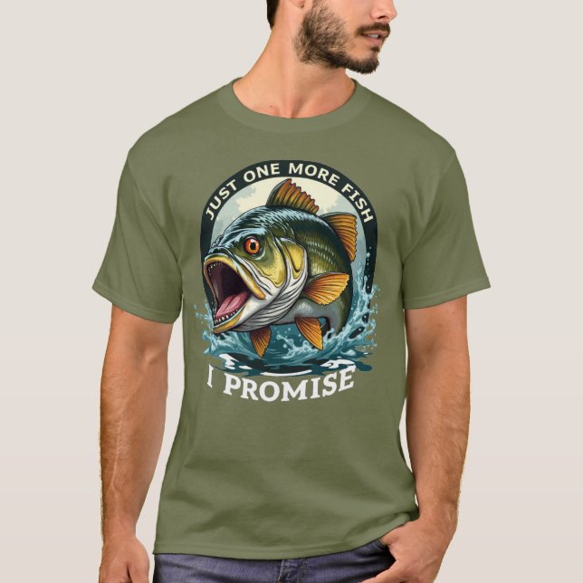 T-shirt Juste Un Poisson De Plus Je Promets Drôle Pêche (Devant)