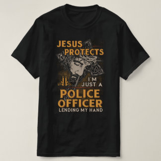 T-shirt Juste un policier qui me prête la main