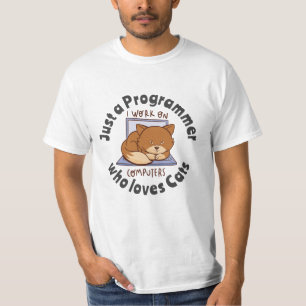 T-shirt Juste un programmeur qui aime les chats