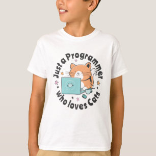 T-shirt Juste un programmeur qui aime les chats